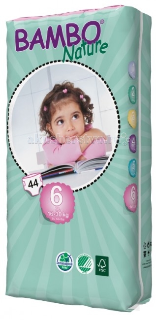 

Bambo Nature Подгузники XL (16-30 кг) 44 шт., Подгузники XL (16-30 кг) 44 шт.