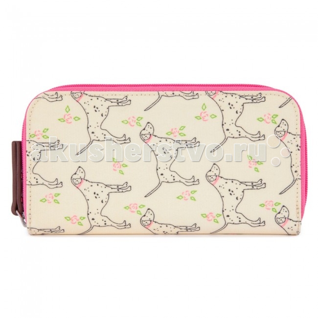 Pink Lining Кошелек Sam The DalmatianКошелек Sam The Dalmatian Pink Lining Кошелек Sam The DalmatianКошелек Sam The DalmatianPink Lining Кошелек Sam The Dalmatian на молнией отлично подходит для ежедневного использования. Особенности: Внутри кошелька фирменная малиновая подкладка, карман на молнии, три больших кармана, десять кармашков для пластиковых карт. Практичный Ламинированный Основная ткань - 100% хлопок с ламинированным покрытием EVA (без учета отделки). Подкладка - 100% нейлон Уход: протирать влажной тканью с использованием мягко действующего моющего средства. Размеры: 20 x 10 x 2 см<br>