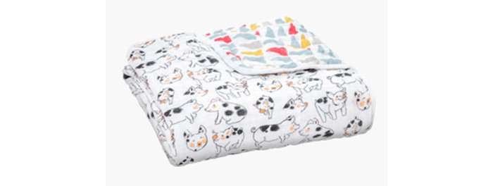

Одеяло Aden&Anais из муслинового хлопка 120х120 см 6147, из муслинового хлопка 120х120 см 6147