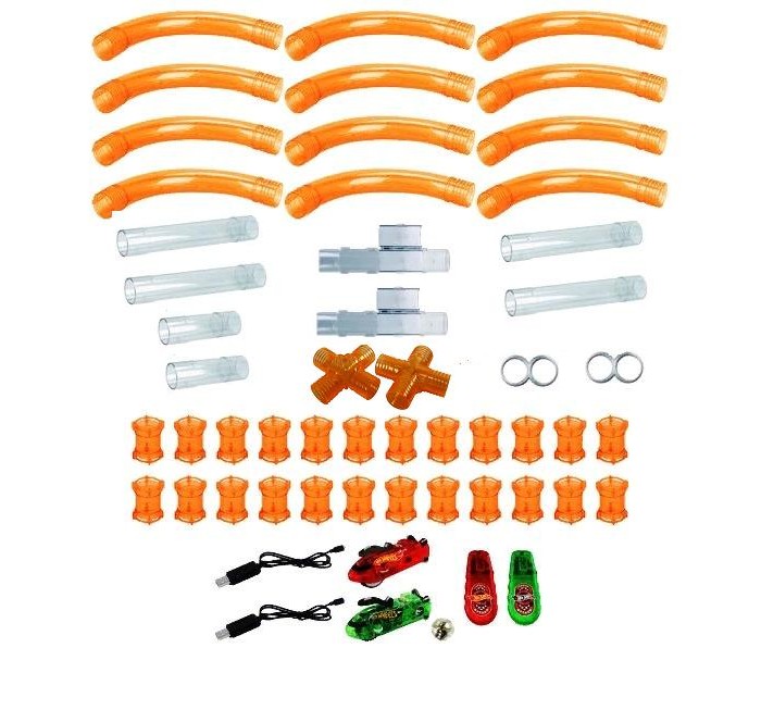 

1 Toy Hot Wheels Турбо-трек с 2 болидами на ИК управлении (55 деталей), Hot Wheels Турбо-трек с 2 болидами на ИК управлении (55 деталей)