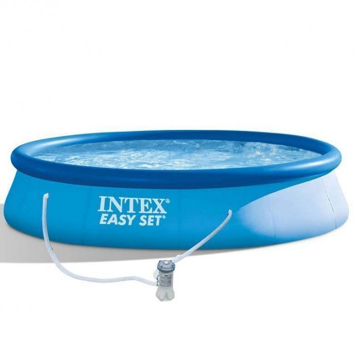 фото Intex бассейн easy set с фильтром 396х84 см