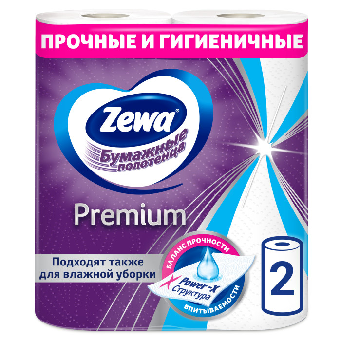  Zewa  Бумажные полотенца Premium 2 шт.