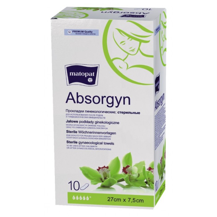 Matopat Гинекологические прокладки Absorgyn стерильные 27x7.5 cм 10 шт.