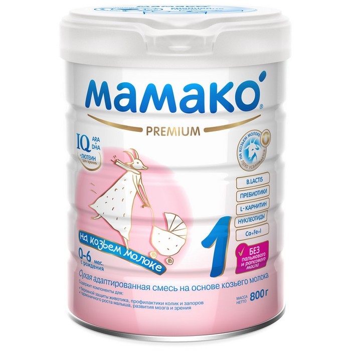 

Мамако 1 Молочная смесь на основе козьего молока 800 г