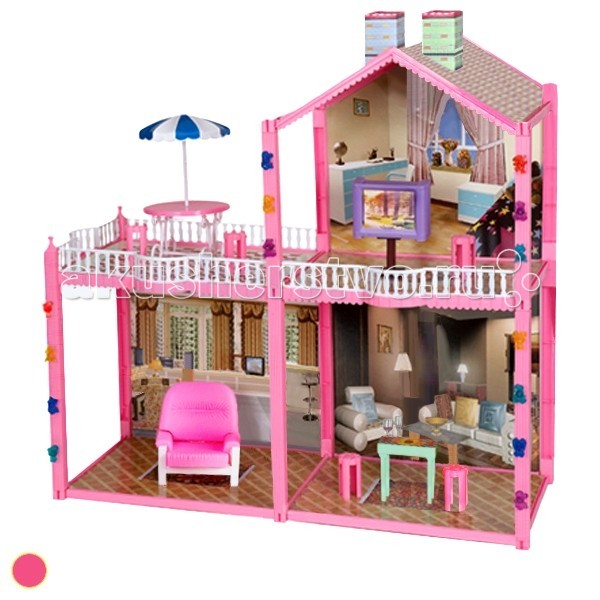 

1 Toy Кукольный дом Красотка (96 деталей 4 комнаты)