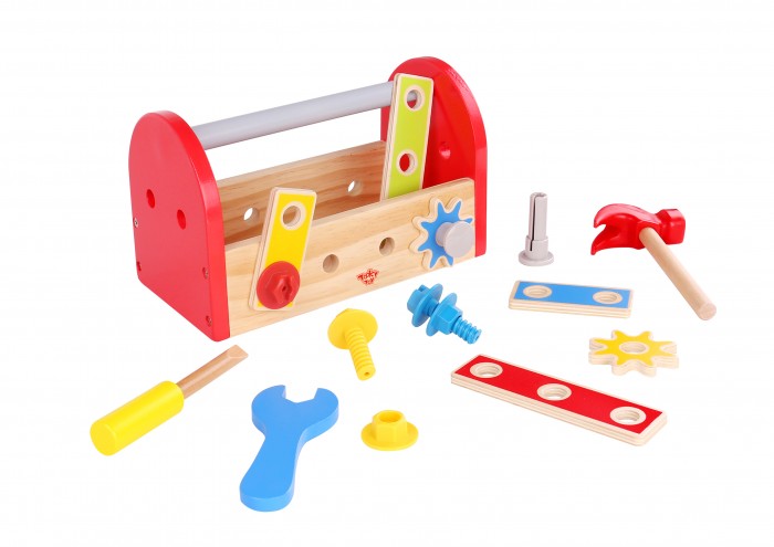

Деревянная игрушка Tooky Toy Набор Ящик с инструментами, Набор Ящик с инструментами