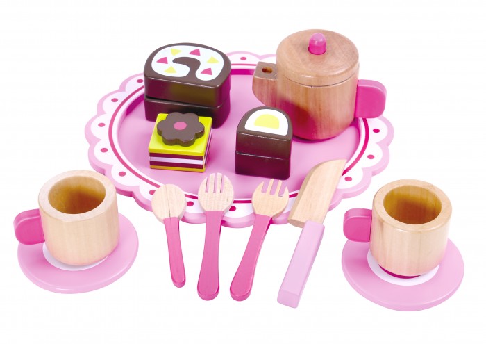 

Деревянная игрушка Tooky Toy Набор Чаепитие TKB242, Набор Чаепитие TKB242