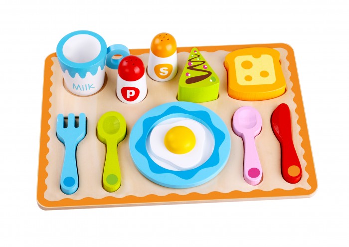 

Деревянная игрушка Tooky Toy Набор Завтрак TKG041, Набор Завтрак TKG041