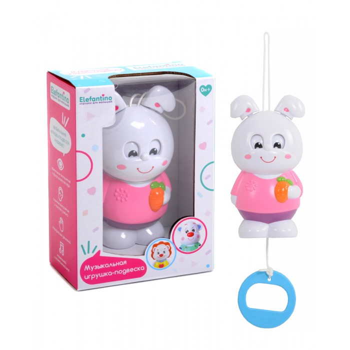 

Подвесная игрушка Elefantino музыкальная IT103745, музыкальная IT103745