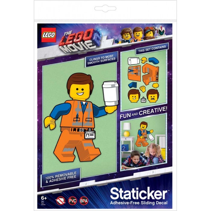 

Lego Movie 2 Набор статических наклеек Staticker Emmet, Movie 2 Набор статических наклеек Staticker Emmet