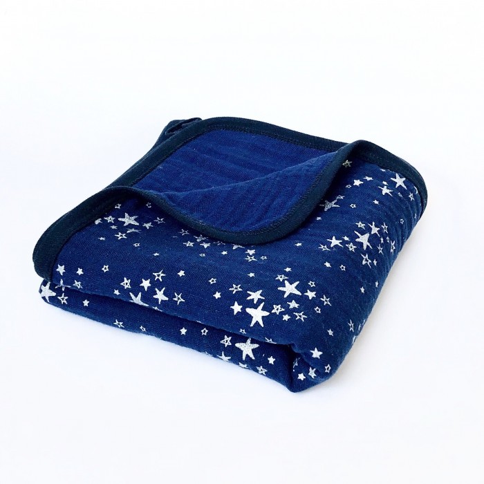 

Одеяло MamaPapa двустороннее муслиновое Night Sky Metallic 100х100 см, двустороннее муслиновое Night Sky Metallic 100х100 см