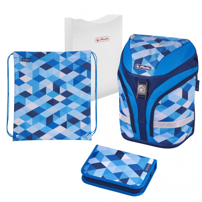 

Herlitz Ранец Motion Plus Blue Cubes с наполнением, Ранец Motion Plus Blue Cubes с наполнением