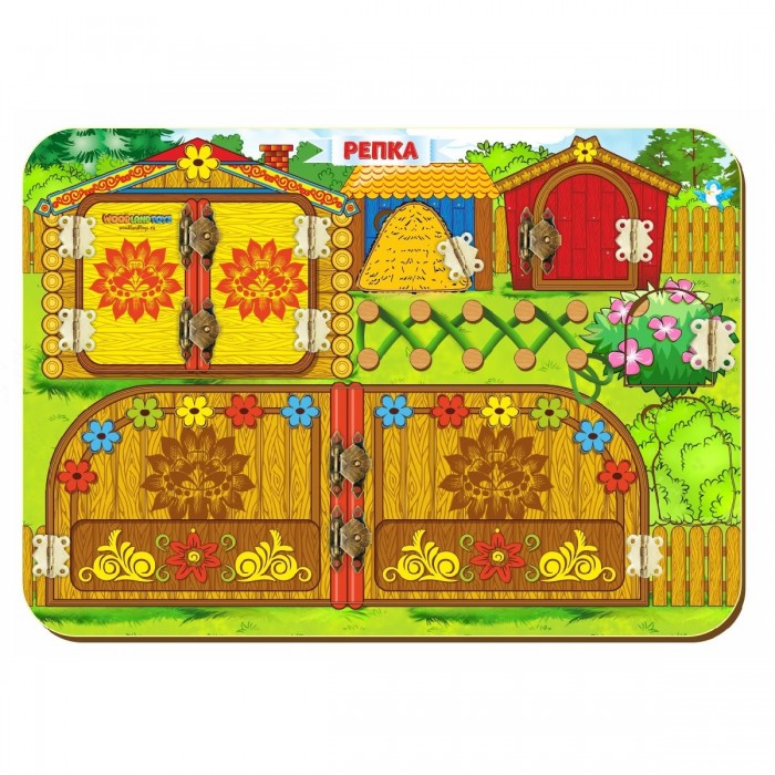 

Деревянная игрушка Woodland Бизиборд Репка, Бизиборд Репка