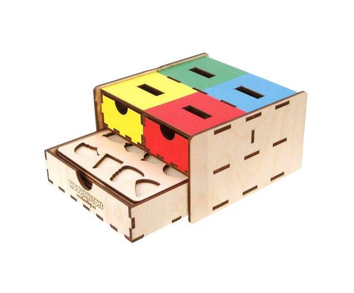Деревянная игрушка Woodland Комодик-плоский Геометрические фигуры 119201