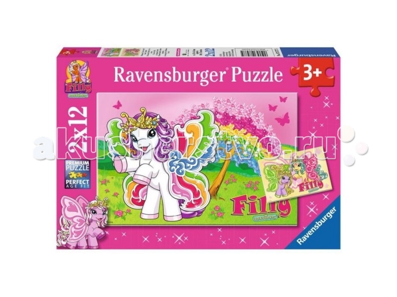 Пазлы Ravensburger Пазл 2 в 1 Филли. Принцесса Скарлет 2x12 элементов