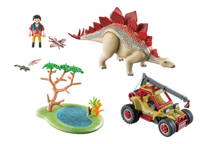 

Конструктор Playmobil Динозавры Исследовательский транспорт со стегозавром, Динозавры Исследовательский транспорт со стегозавром