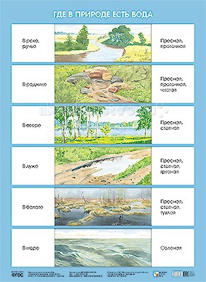 Обучающие плакаты Мозаика-Синтез Обучающий плакат Где в природе есть вода где ламиналь в атырау