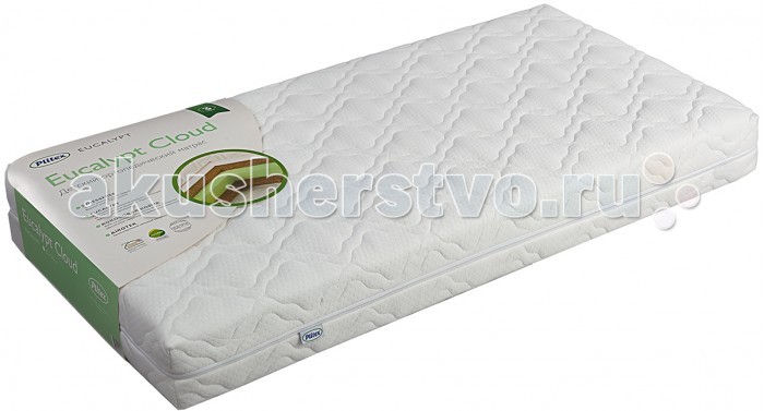 Матрас Плитекс Eucalypt Cloud 119х60х11Eucalypt Cloud 119х60х11 Матрас Плитекс Eucalypt Cloud 119х60х11Eucalypt Cloud 119х60х11Eucalypt Cloud – Полезные свойства эвкалипта. Матрас с эвкалиптовым волокном для детей от рождения до 3 лет Размер: 119 х 60 х 11 см Преимущества: • Двусторонний матрас с различной степенью жесткости сторон: Сторона А - максимальный Эффективность для детей от рождения до 1 года. Поддерживает спину в прямом положении, обеспечивает правильное формирование позвоночника младенца. Сторона Б – для детей от 1 года. Анатомический эффект - материал обеспечивает точечную поддержку тела. Ваш ребенок полностью расслаблен, одновременно позвоночник сохраняет правильное положение. • Гипоаллергенный! Наполнители матраса получили немецкий сертификат качества Oeko-Texstandard 100 class 1 (самый высокий класс безопасности). • Дышащий. Матрас прекрасно вентилируется, быстро сохнет. • Съемный чехол. Это важное условие, на которое мы рекомендуем обращать особое внимание при покупке матраса. Съемный чехол упростит уход за матрасом и позволит Вам удостовериться, что наполнители соответствуют заявленному качеству. В матрасе Plitex молния с трех сторон чехла — так его гораздо легче снимать и надевать. Состав: Чехол «StressFree» - инновационный чехол класса люкс. Двухслойная трикотажная ткань, верхний слой из 100% хлопка. Устраняет проблему статического электричества, даже если ребенок ворочается во сне. Сторона А - Латексированная кокосовая койра (30 мм) Сторона Б - - Латексированная кокосовая койра (10 мм) Кокосовая койра обеспечивает надежную поддержку позвоночника. Она известна эластичностью и долговечностью. Имеет повышенную прочность благодаря новейшим технологиям производителя, компании КО-SI (Словения). Результат - идеально ровная поверхность в течение всего срока службы. Важная особенность: кокосовая койра скреплена 100% натуральным латексом! Eucalypt (80 мм) – наполнитель с эвкалиптовым волокном. Новейшая разработка концерна VERBEQ (Германия-Россия). Волокно сохраняет полезные свойства, которыми известен эвкалипт. Сочетает мягкость и прочность, легкость и долговечность. Матрас с таким наполнителем эффективно впитывает влагу, а эфирные масла борются с микробами и облегчают дыхание. Еще одно полезное свойство этого материала - износостойкость. А благодаря «дышащей» структуре создается оптимальный тепловой баланс. Это обеспечивает Вашему ребенку комфортные ощущения при любой температуре. Сертификаты: Сертификат соответствия Таможенного союза. Сертификат качества Oeko-Tex Standard 100 класс А - самый высокий класс безопасности, для новорожденных (Германия) Все наполнители прошли строгий гигиенический контроль, имеют международные сертификаты качества (KO-SI, Словения; Verbeq, Германия-Россия; Simalfa, Швейцария)<br>