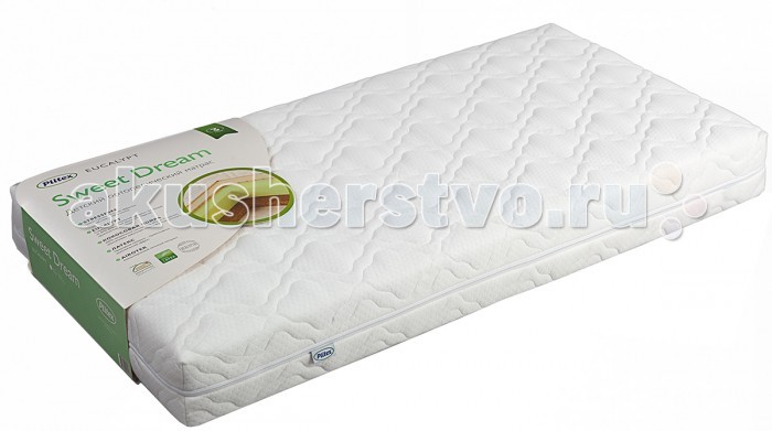 Матрас Плитекс Sweet Dream 119х60х12Sweet Dream 119х60х12 Матрас Плитекс Sweet Dream 119х60х12Sweet Dream 119х60х12Sweet Dream – Полезные свойства вкалипта. Матрас с вкалиптовым волокном дл детей от рождени до 3 лет Размер: 119 х 60 х 12 см Преимущества: • Двусторонний матрас с различной степень жесткости сторон: Сторона А - максимальный Эффективность дл детей от рождени до 1 года. Поддерживает спину в прмом положении, обеспечивает правильное формирование позвоночника младенца. Сторона Б – дл детей от 1 года. Анатомический ффект - материал принимает форму тела, обеспечива идеальное повторение каждого его изгиба. Ваш ребенок полность расслаблен, одновременно позвоночник сохранет правильное положение. • Гипоаллергенный! Наполнители матраса получили немецкий сертификат качества Oeko-Texstandard 100 class 1 (самый высокий класс безопасности). • Дышащий. Матрас прекрасно вентилируетс, быстро сохнет. • Съемный чехол. Это важное условие, на которое мы рекомендуем обращать особое внимание при покупке матраса. Съемный чехол упростит уход за матрасом и позволит Вам удостоверитьс, что наполнители соответствут завленному качеству. В матрасе Plitex молни с трех сторон чехла — так его гораздо легче снимать и надевать. Более того, слои скреплены между собой специальным кологичным составом Simalfa. Состав на водной основе, без запаха, безопасен дл ребенка, имеет сертификат качества (Швейцари). Состав: Чехол «StressFree» - инновационный чехол класса лкс. Двухслойна трикотажна ткань, верхний слой из 100% хлопка. Устранет проблему статического лектричества, даже если ребенок ворочаетс во сне. Сторона А - Латексированна кокосова койра (30 мм) обеспечивает надежну поддержку позвоночника. Кокосова койра известна ластичность и долговечность. Имеет повышенну прочность благодар новейшим технологим производител, компании КО-SI (Словени). Результат - идеально ровна поверхность в течение всего срока службы. Важна особенность: кокосова койра скреплена 100% натуральным латексом! Сторона Б - Латекс (10 мм) натуральный материал, представлщий собой вспененный кстракт сока каучукового дерева. В списке его достоинств есть практически все, что можно применить к наполнител: ластичный, упругий, долговечный, не накапливает пыль, не подвержен развити бактерий, пориста структура создает идеальну вентилци. Латекс обеспечивает особый анатомический ффект - материал принимает форму тела. Eucalypt (80 мм) – наполнитель с вкалиптовым волокном. Новейша разработка концерна VERBEQ (Германи-Росси). Волокно сохранет полезные свойства, которыми известен вкалипт. Сочетает мгкость и прочность, легкость и долговечность. Матрас с таким наполнителем ффективно впитывает влагу, а фирные масла бортс с микробами и облегчат дыхание. Еще одно полезное свойство того материала - износостойкость. А благодар «дышащей» структуре создаетс оптимальный тепловой баланс. Это обеспечивает Вашему ребенку комфортные ощущени при лбой температуре. Сертификаты: Сертификат соответстви Таможенного соза. Сертификат качества Oeko-Tex Standard 100 класс А - самый высокий класс безопасности, дл новорожденных (Германи) Все наполнители прошли строгий гигиенический контроль, имет международные сертификаты качества (KO-SI, Словени; Verbeq, Германи-Росси; Simalfa, Швейцари)<br>