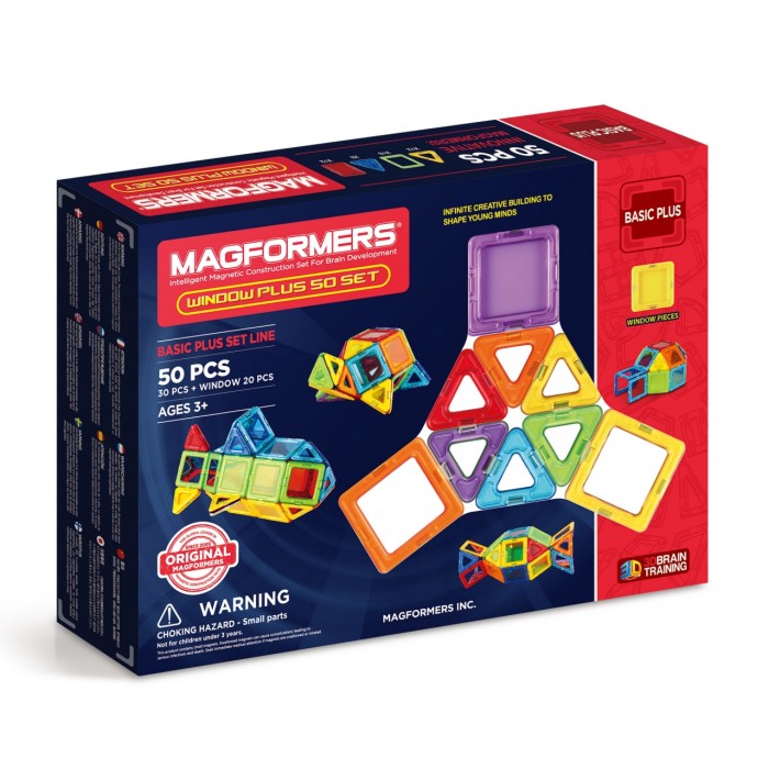

Конструктор Magformers Window Plus 50 Set, Window Plus 50 Set