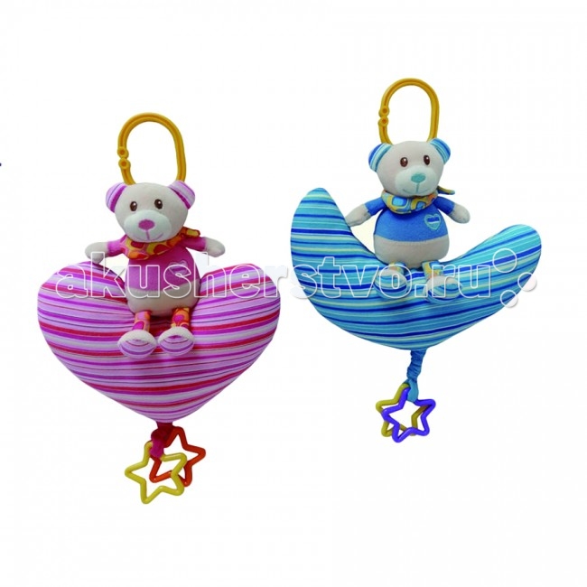 Подвесные игрушки I-Baby Мишка на сердечке мобили amico развивающая игрушка подвеска мишка