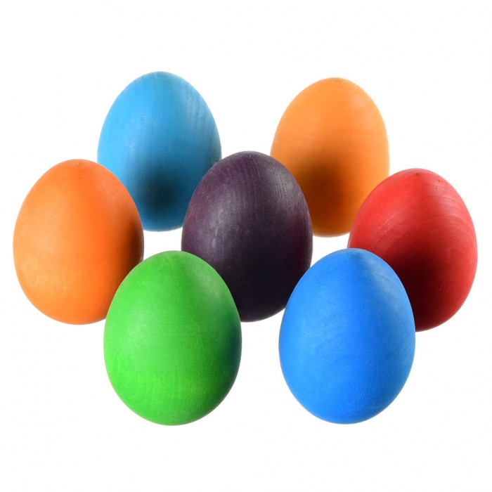 фото Развивающая игрушка букарашка радужный набор для сортировки 7 яиц