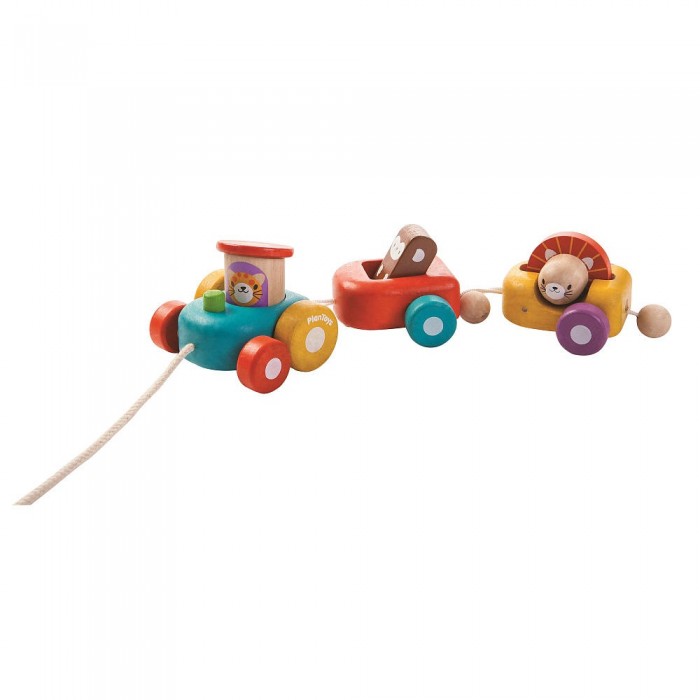 

Деревянная игрушка Plan Toys Каталка-паровозик Веселый двигатель, Каталка-паровозик Веселый двигатель
