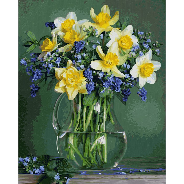 Schipper Картина по номерам Букет весенних цветов 40х50 см