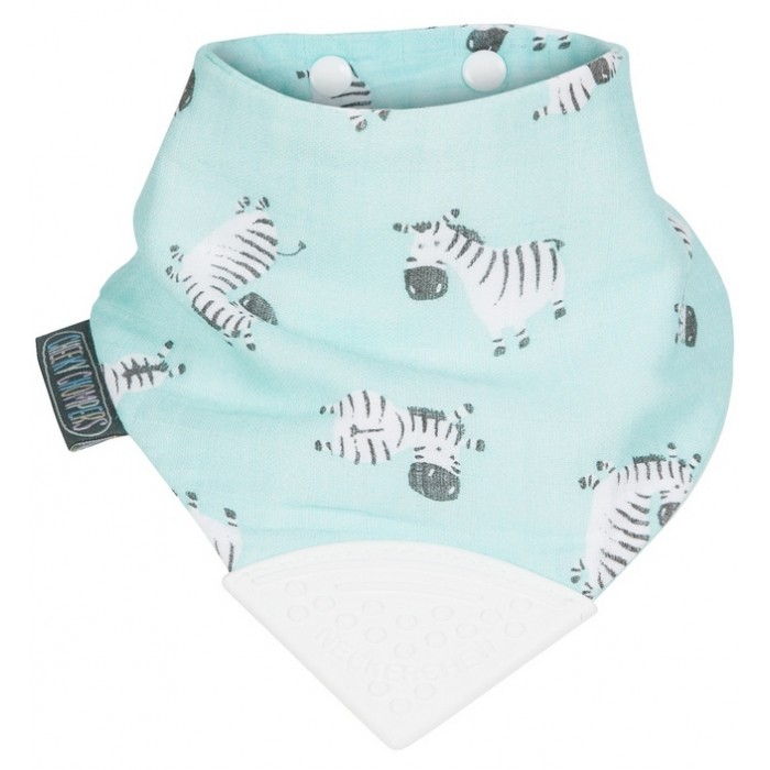 

Нагрудник Cheeky Chompers Muslin Neckerchew с грызунком Зебра, Muslin Neckerchew с грызунком Зебра