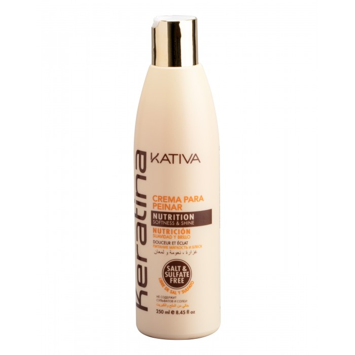 Kativa Keratina Укрепляющий крем для укладки с кератином для всех типов волос 250 мл 65866011 - фото 1