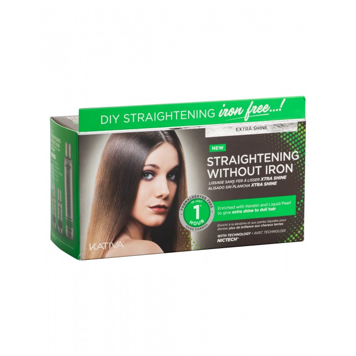 Kativa Iron Free Набор для выпрямления волос Экстра-блеск для тусклых волос с жемчугом и кератином 65890475 - фото 1