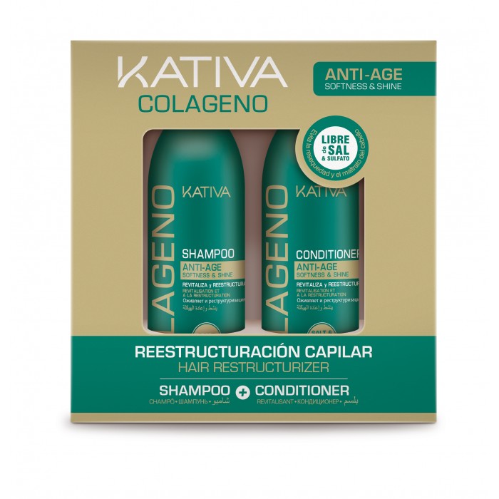 

Kativa Collageno Набор коллагеновый шампунь и кондиционер 2х100 мл, Collageno Набор коллагеновый шампунь и кондиционер 2х100 мл