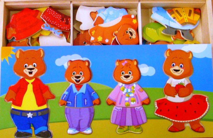

Деревянная игрушка Мир деревянных игрушек Четыре медведя, Четыре медведя
