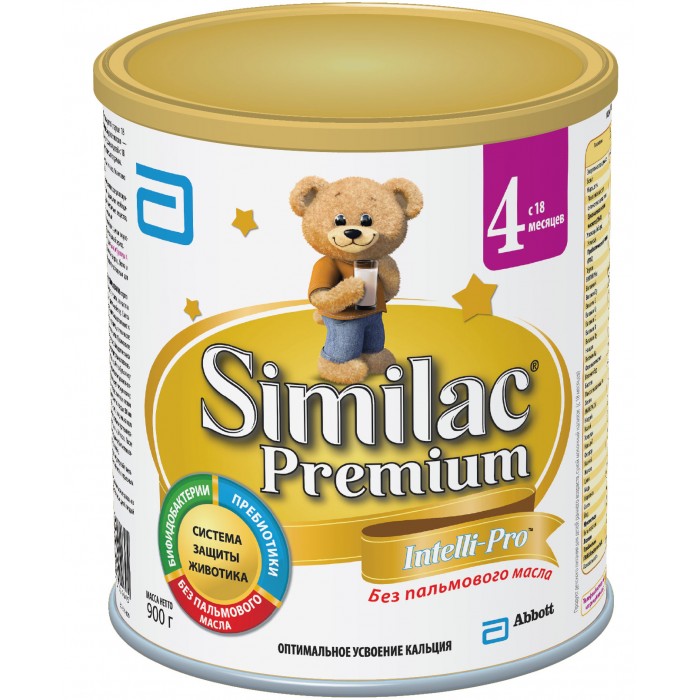 

Similac Молочная смесь 4 Premium с 18 мес. 900 г, Молочная смесь 4 Premium с 18 мес. 900 г