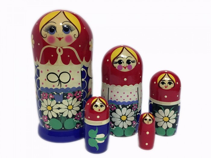 

Деревянная игрушка Уланик Матрешка Семеновская 5 в 1, Матрешка Семеновская 5 в 1