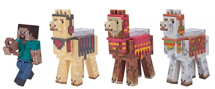 фото Minecraft Набор фигурок Steve with Llama caravan 8 см