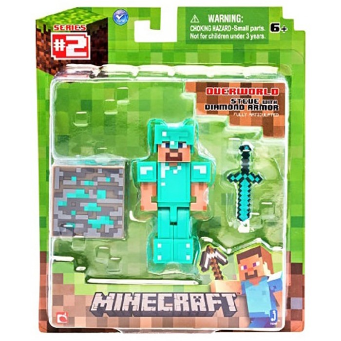 фото Minecraft фигурка diamond steve 8 см