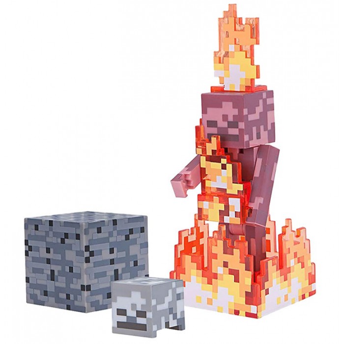 Minecraft Фигурка Skeleton on Fire 8 см