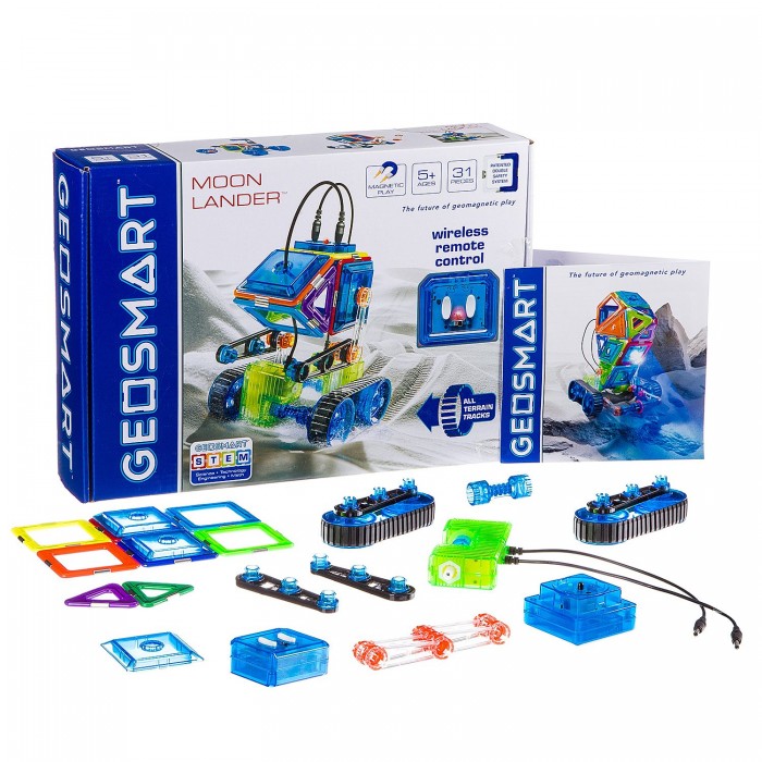 

Конструктор Bondibon магнитный Geosmart Лунный модуль на гусеничном ходу с ик-управлением (31 деталь), магнитный Geosmart Лунный модуль на гусеничном ходу с ик-управлением (31 деталь)