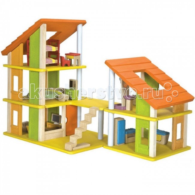 фото Plan Toys Кукольный домик Шале с мебелью k7602