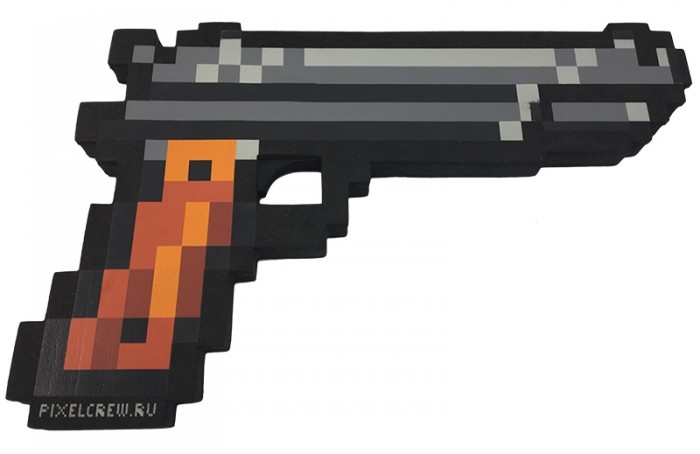 Pixel Crew Пистолет Кольт 8 Бит пиксельный 24 см