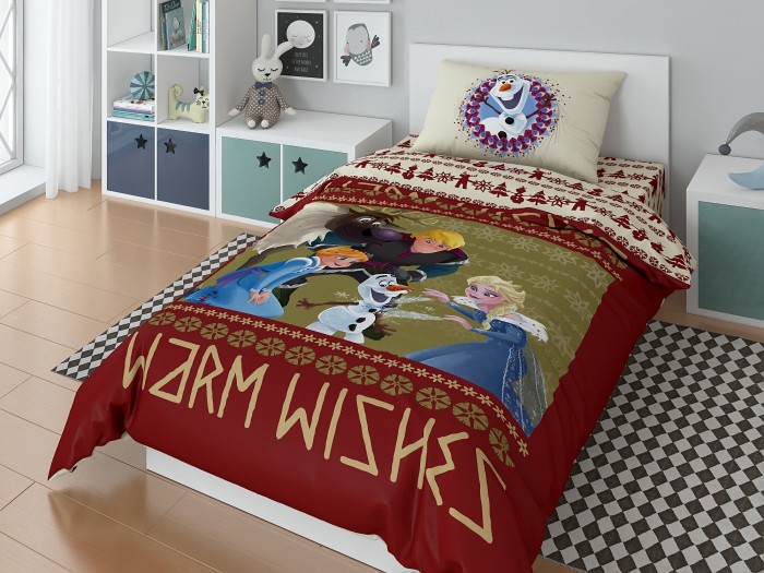 фото Постельное белье Disney 1.5 спальное Olaf warm wishies (3 предмета)