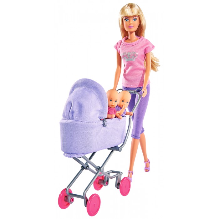 Куклы и одежда для кукол Simba Кукла Штеффи с коляской