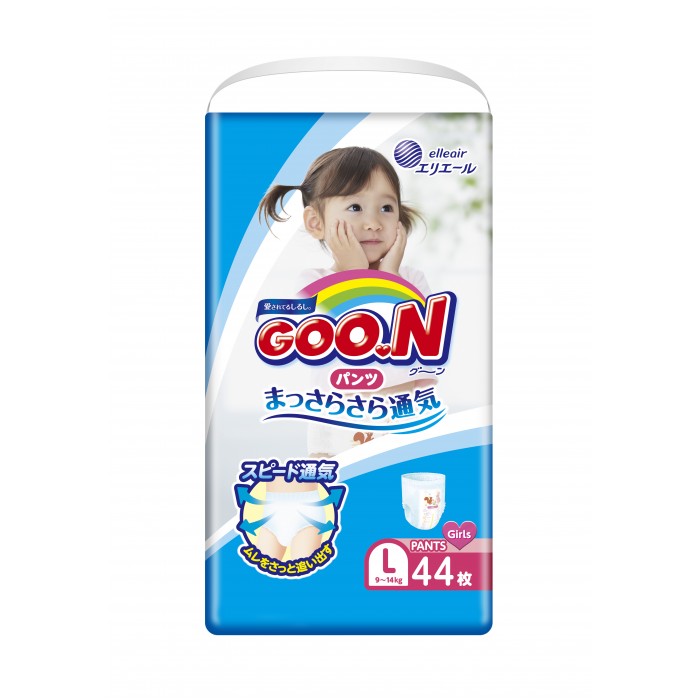 Подгузники-трусики GooN Подгузники-трусики для девочек L (9-14 кг) 44 шт., Подгузники-трусики - артикул:7577 Подгузники-трусики GooN Подгузники-трусики для девочек L (9-14 кг) 44 шт., Подгузники-трусики - артикул:7577