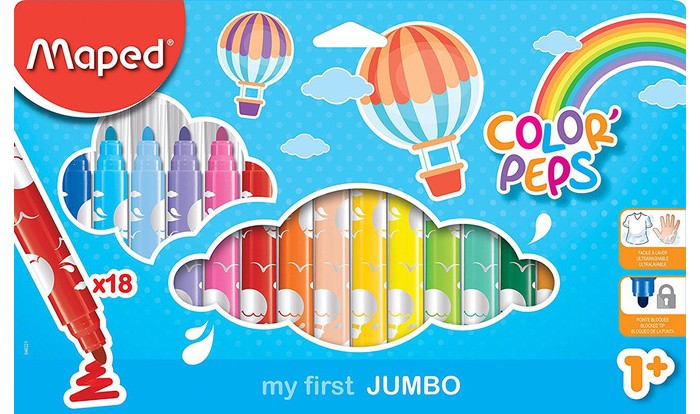 Фломастеры Maped Color Peps Jambo 18 цветов