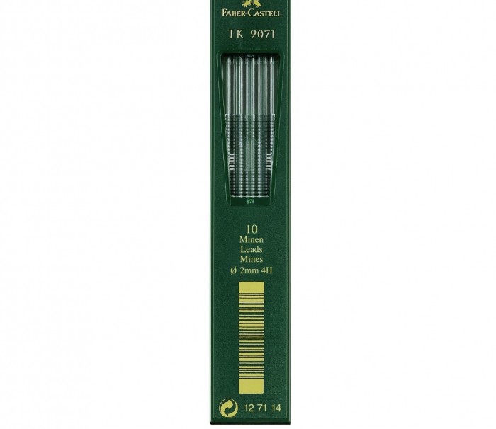 

Faber-Castell Грифели для цанговых карандашей TK 9071 2.0 мм 4H 10 шт., Грифели для цанговых карандашей TK 9071 2.0 мм 4H 10 шт.