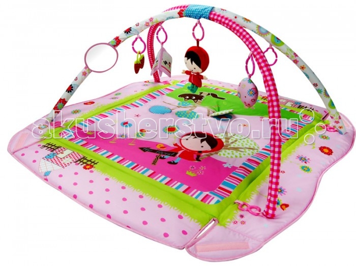 Развивающий коврик BabyHit PM-04 Red Riding HoodPM-04 Red Riding Hood Развивающий коврик BabyHit PM-04 Red Riding HoodPM-04 Red Riding HoodИгровой коврик Babyhit Red Riding Hood (Красная шапочка) с музыкальной подвеской предназначен для детей от рождения до 12 месяцев и помогает интеллектуальному развитию ребенка. Рекомендуется использовать игровые коврики с рождения. Материалы и краски, используемые при производстве ковриков, экологически чистые. Подвесные игрушки, игровое поле привлекают интерес ребенка и способствуют развитию зрения, слуха, тактильных ощущений. В процессе эксплуатации игровых ковриков ребенок учится хватать и держать предметы, ползать, играть в игры. Дизайн игровых ковриков, разнообразие предлагаемых игр, игрушек и развлечений, таких как музыкальная подвеска «Красная шапочка», мячик с погремушкой, зеркальце, прорезыватель для зубов – клубничка и книжка с шуршащим наполнителем позволяют ребенку гармонично развиваться. Игровой коврик можно располагать на полу, на кровати, на лужайке. Коврик легко переносить и он не требует специального ухода. Покупая детский игровой коврик Babyhit Red riding hood (Красная шапочка) Вы гарантированно сделаете ребенку прекрасный выбор, который не только поможет малышу развиваться, но и обеспечит безопасное игровое пространство как дома, так и в гостях! Размер коврика: 90 х 70 х 55 cм/ 115 х 100 х 46 см<br>