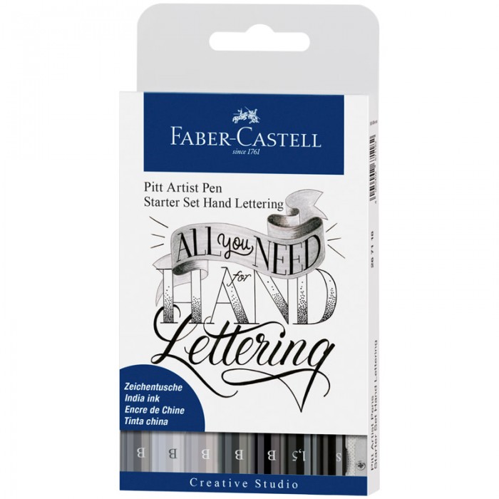 

Faber-Castell Набор капиллярных ручек Pitt Artist Pen Lettering оттенки серого 7 шт., Набор капиллярных ручек Pitt Artist Pen Lettering оттенки серого 7 шт.