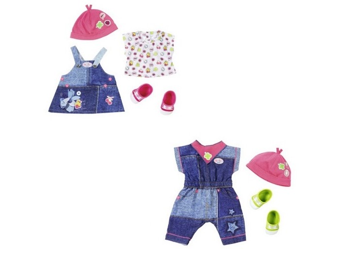 

Zapf Creation Комплект одежды Джинсовая коллекция для куклы Baby born 43 см, Комплект одежды Джинсовая коллекция для куклы Baby born 43 см