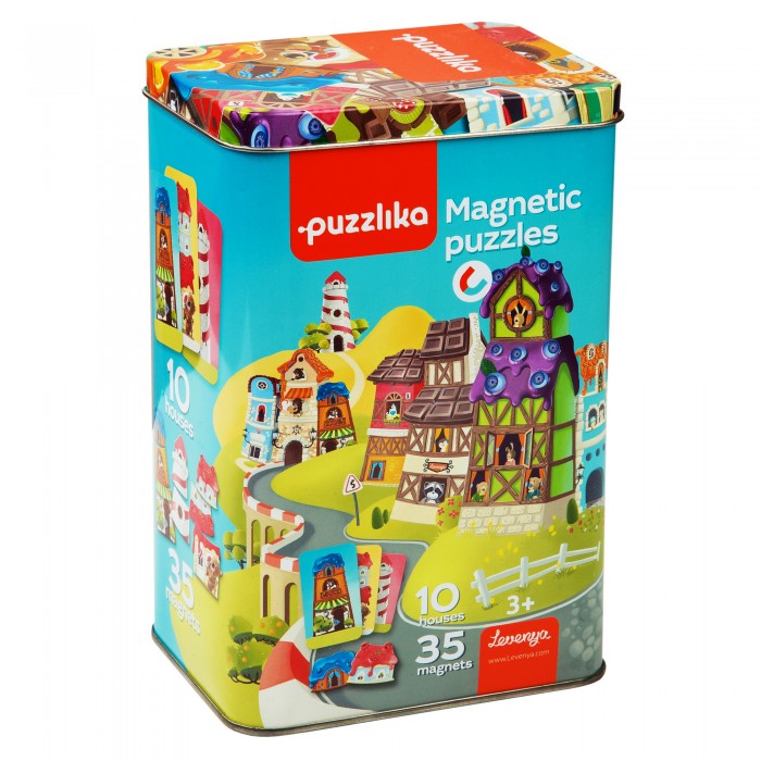 

Puzzlika Магнитные пазлы-игра Домики 41 деталь, Магнитные пазлы-игра Домики 41 деталь
